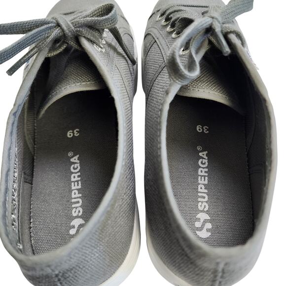 Superga Womens Acotw Linea Up and Down Platform Sneakers Size US 8 Gray Lace Up - Picture 9 of 11